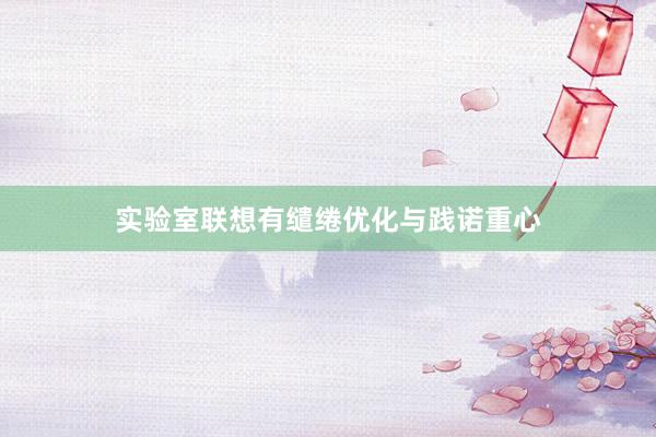 实验室联想有缱绻优化与践诺重心